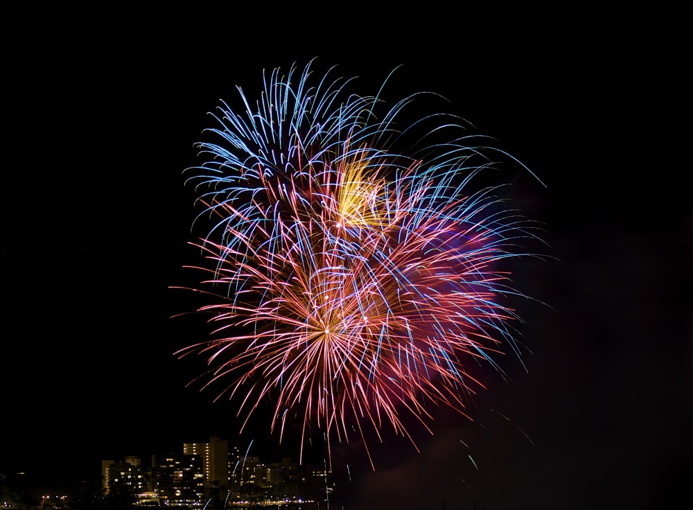 Flashing Skies Fireworks - 30 Minute Helicopter Flight - Honolulu ...