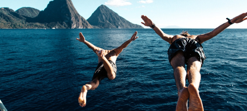 St. Lucia Catamaran Day Tour to Soufriere Shore Excursion