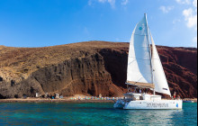 Semi Private Santorini Catamaran Day Cruise - Premium Food