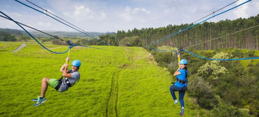 Umauma Ziplining N Dip with Kayaking Combo
