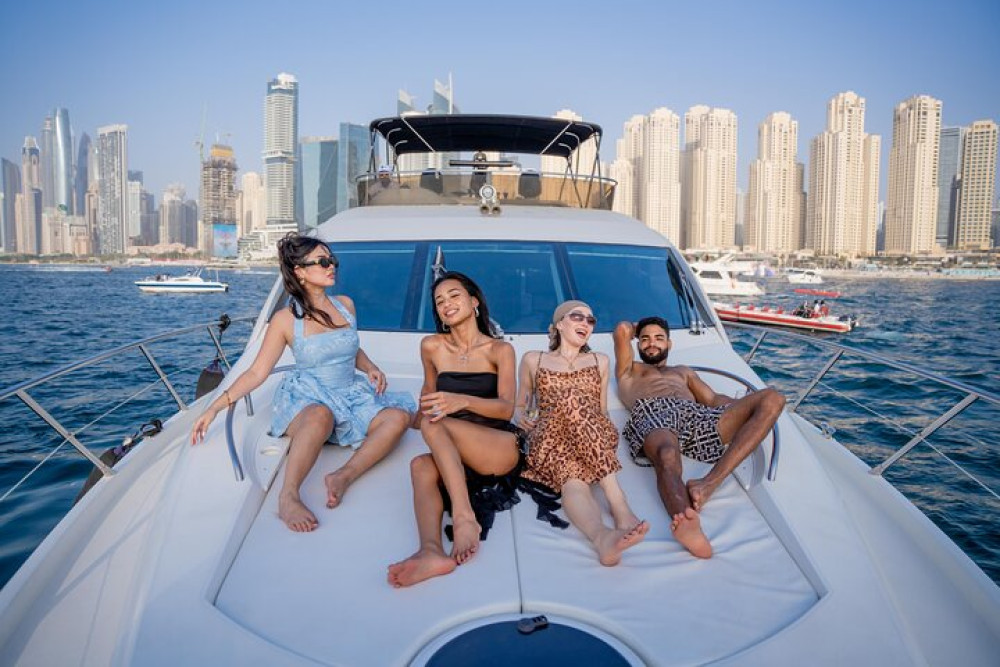 Dubai Marina Midday Yacht Cruise with BBQ & Drinks