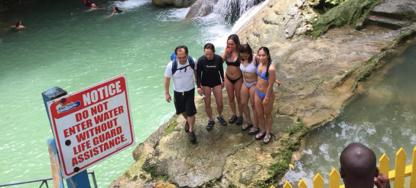 Private Blue Hole Secret Falls and Dunn’s River Falls
