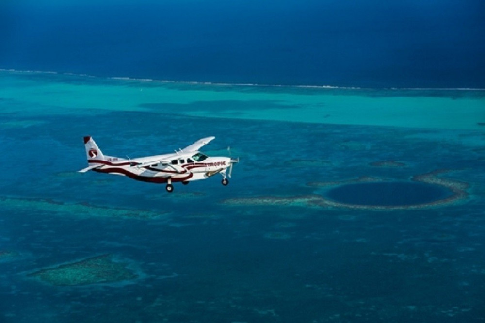 Blue Hole Flyover from Belize City