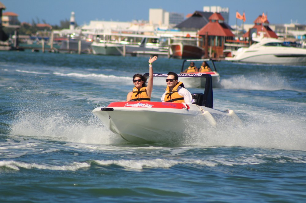 jungle tour cancun speed boat & snorkeling tour