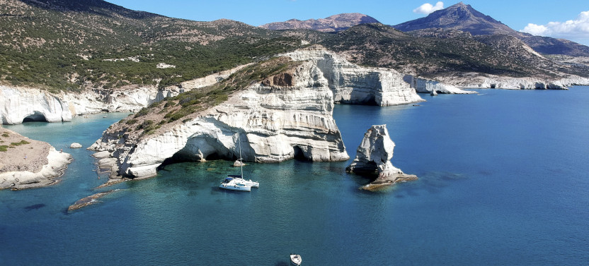 West Milos And Kleftiko Catamaran Cruise