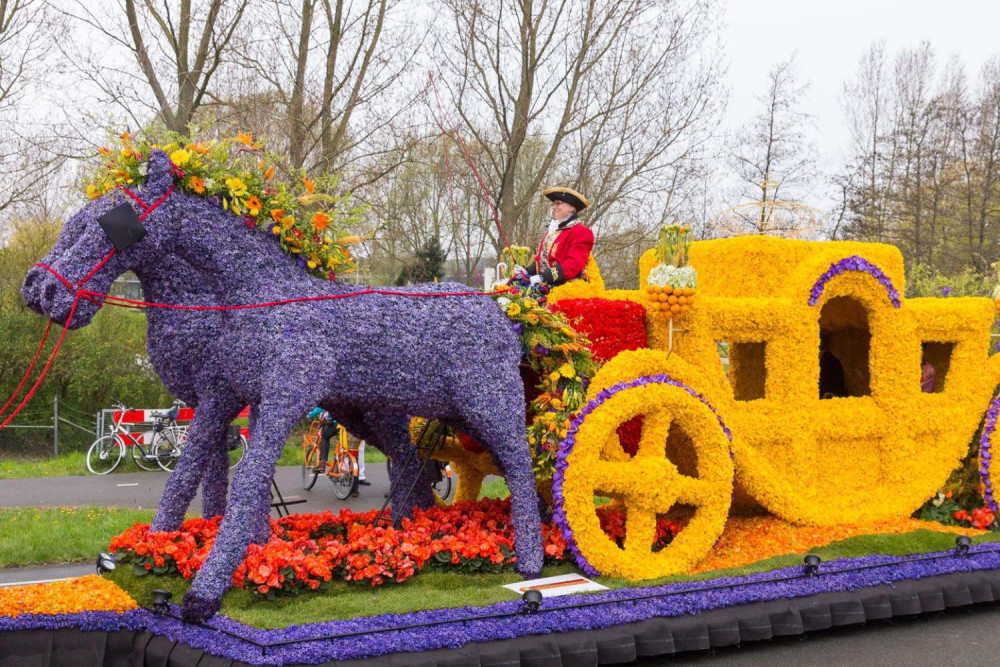 From Amsterdam: Tour to Flower Parade and Visit Keukenhof