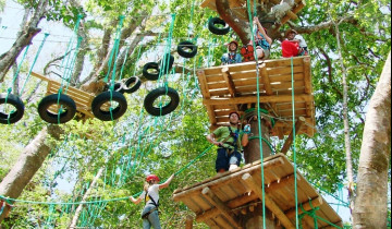 A picture of Costa Rica One Night Adventure Package: Zipline, High Ropes & Sunset