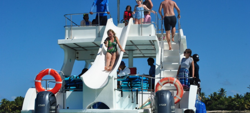 Party Boat Experience - 3 Hour Catamaran with Snorkeling and Floating Bar
