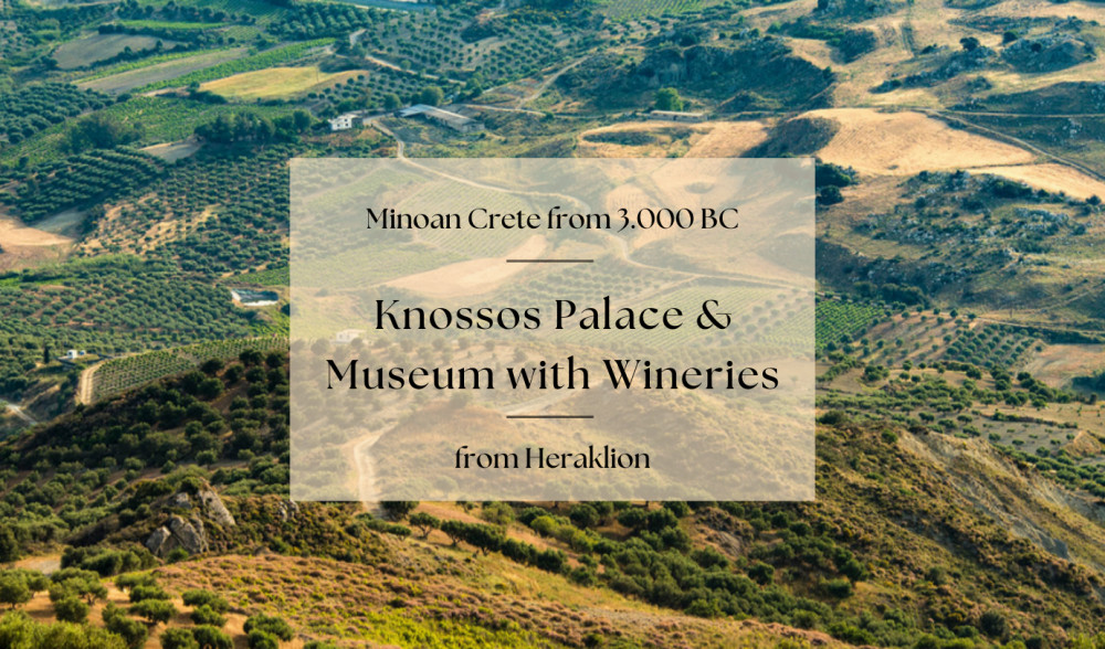 Luxury Tour from Heraklion: Knossos Palace & Museum with Wineries