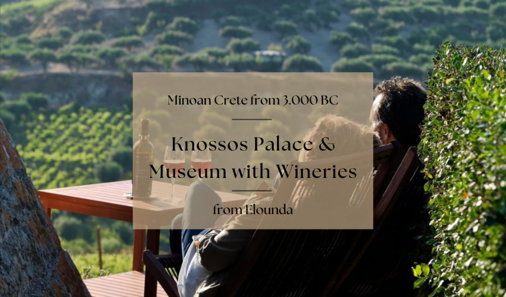 Luxury Tour from Elounda: Knossos Palace & Museum with Wineries