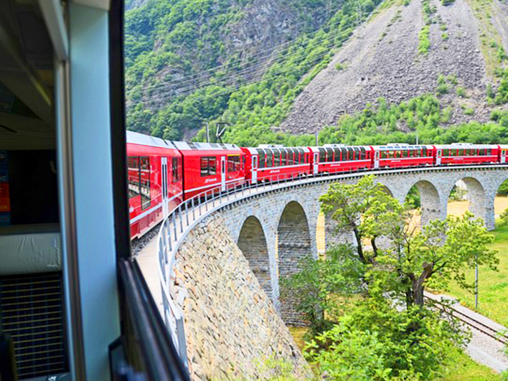 St. Moritz And Swiss Alps with Bernina Red Train From Milan