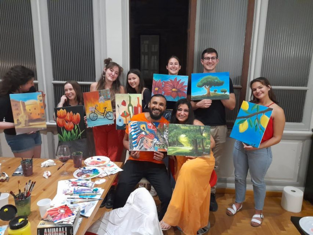 Artist Studio Rome Rome Paint, Wine and Pizza in Private Art Studio - Rome | Project ...