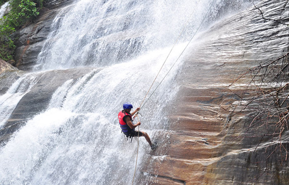 Waterfall Abseiling in Kitulgala