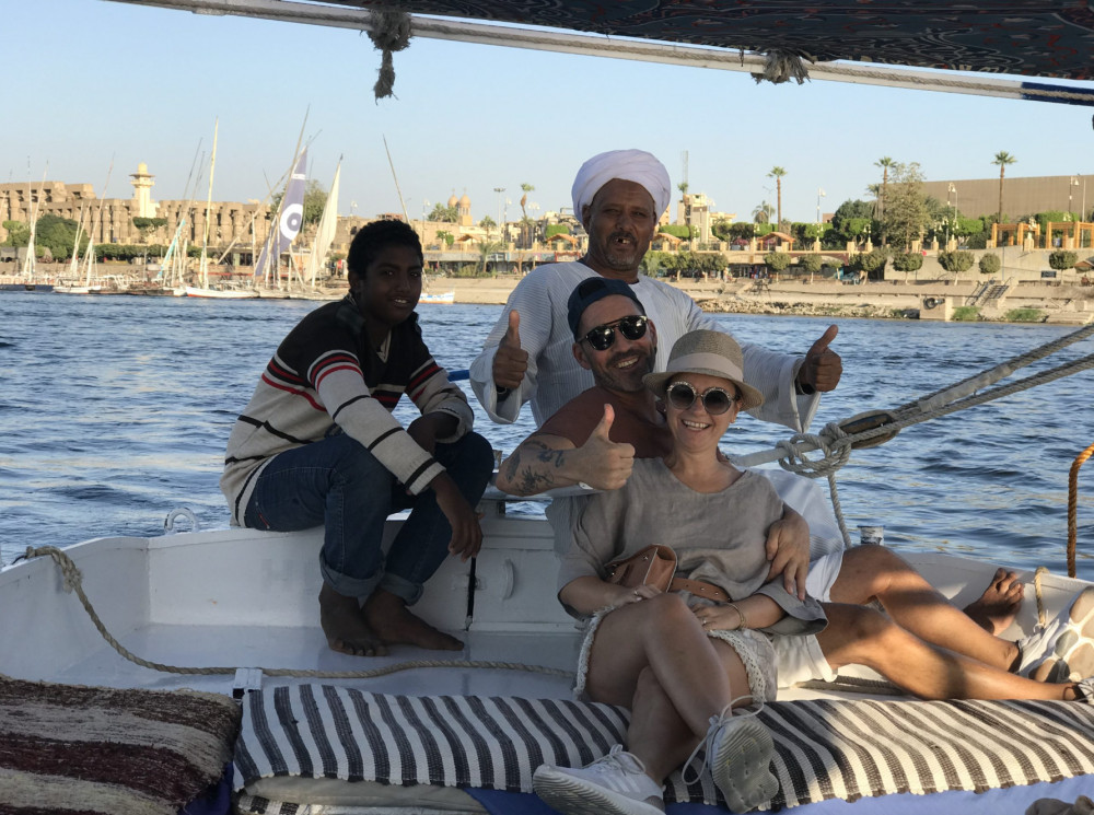 Morning or Sunset Sailing Felucca Boat Ride with Camel Ride in Luxor