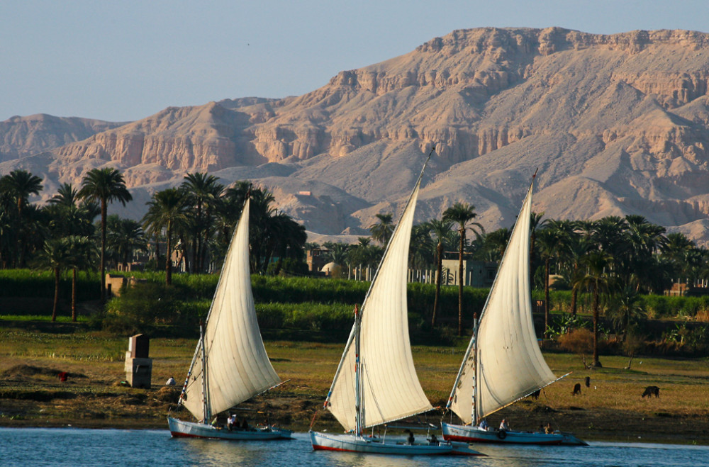 Private Sunset Felucca Tour to Luxor and Banana Island with Camel Ride