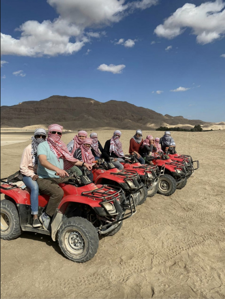 Sunset Desert Quad Bike Safari with Camel Ride & Bedouin Dinner