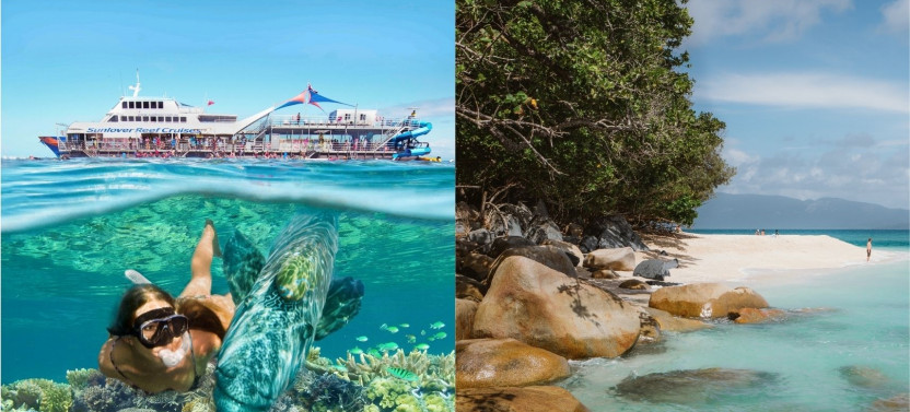 Moore Reef + Fitzroy Island 1 Day Tour