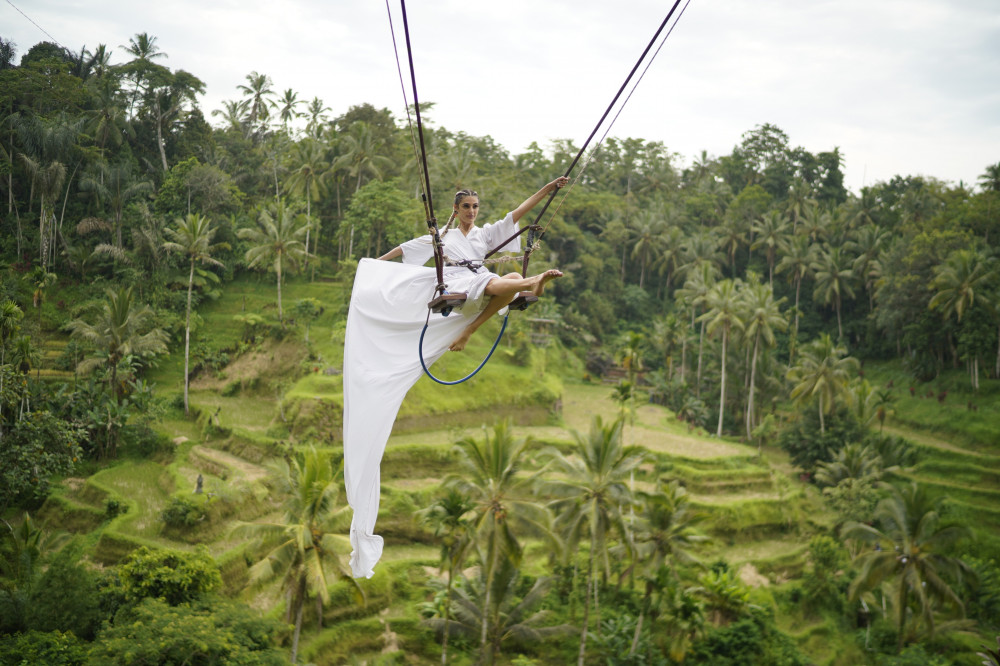 Ubud Monkey - Jungle Swing - Rice Terrace - Temple and Waterfall