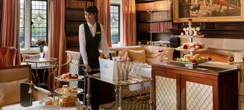 Afternoon Tea at The Milestone With a Glass Of Champagne