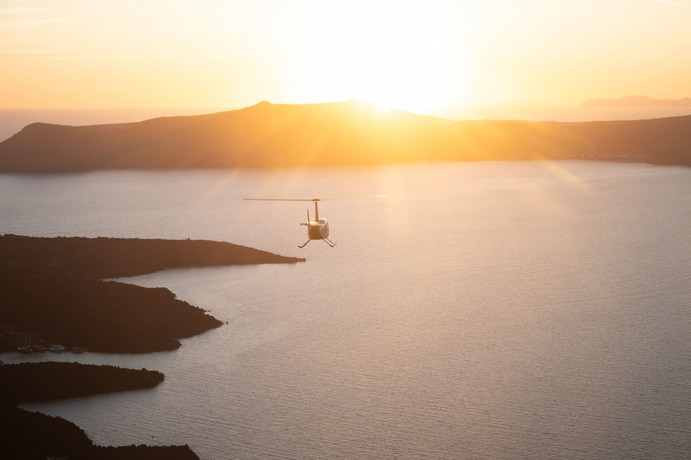 Santorini 360: Helicopter, Sights & Wine Tasting