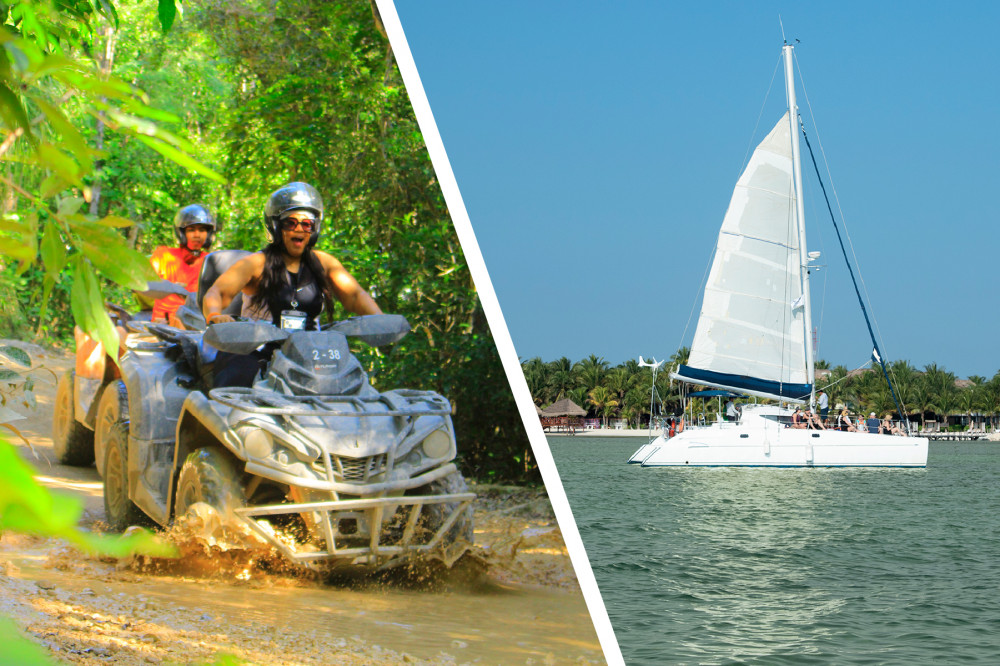 Thrill and Chill: ATV & Catamaran Combo from Cancun