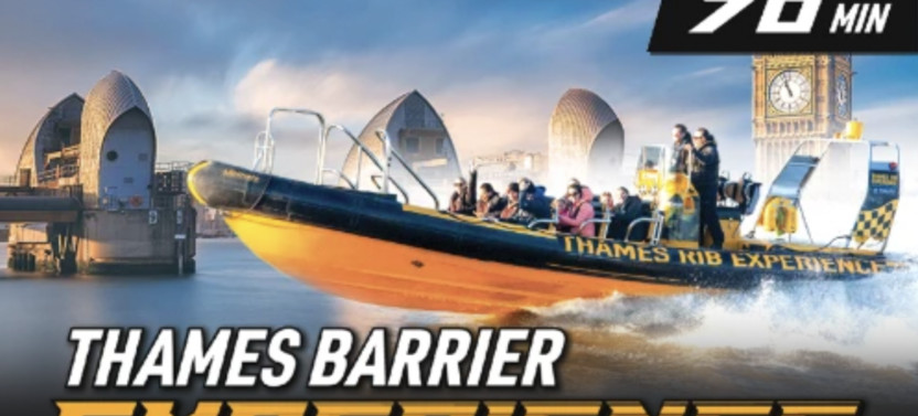 70 Minute 'Thames Barrier Experience' Speedboat Sightseeing Tour