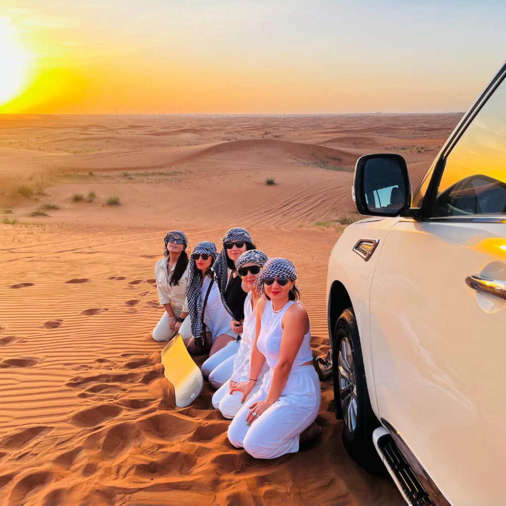 Private Evening Desert Safari With Bbq Dinner & Sand Boarding