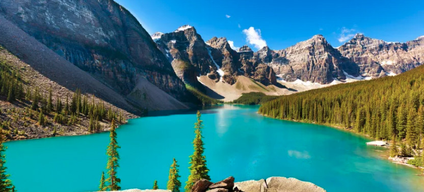 Moraine Lake Sunrise and Lake Louise