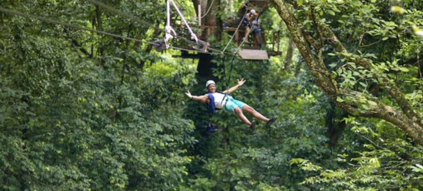 Puerto Plata/Amber Cove: Zipline and Waterfalls with Lunch