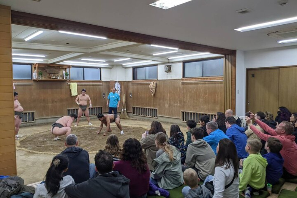 Tokyo Skytree Area: Sumo Morning Practice Stable Visit