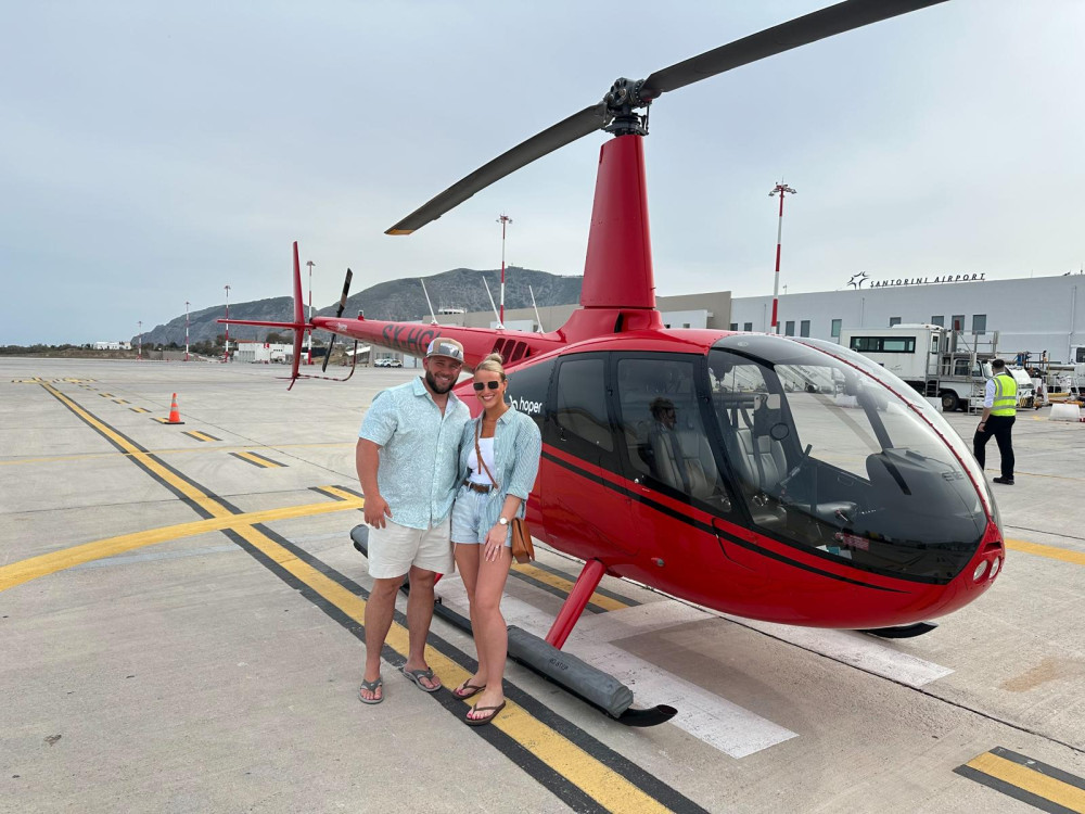 Santorini 360: Helicopter Ride, Sights & Wine Tour