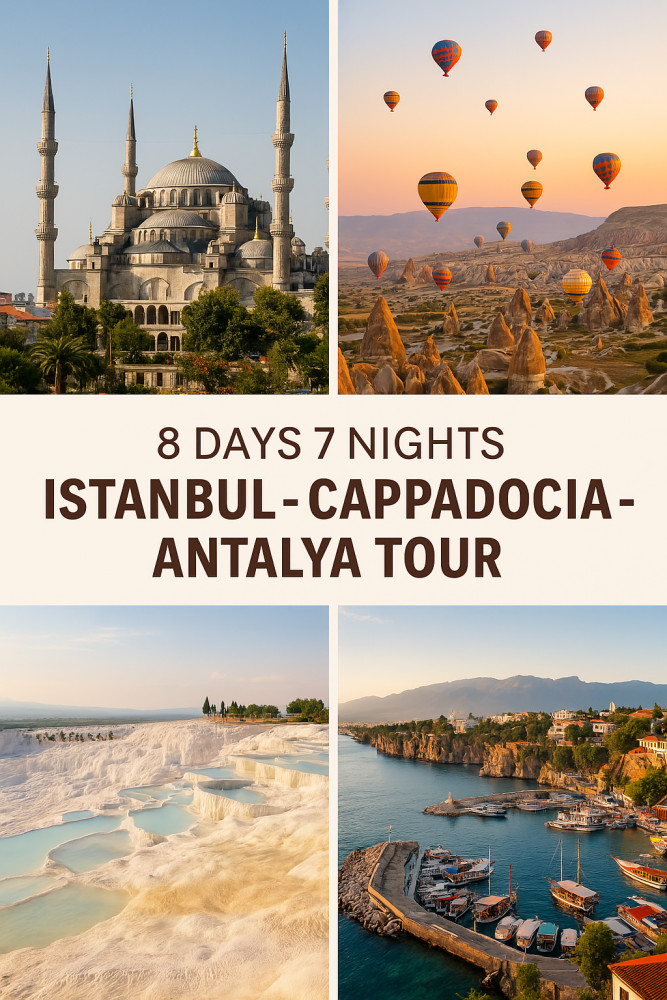 8 days 7 nights Istanbul - Cappadocia - Antalya Tour
