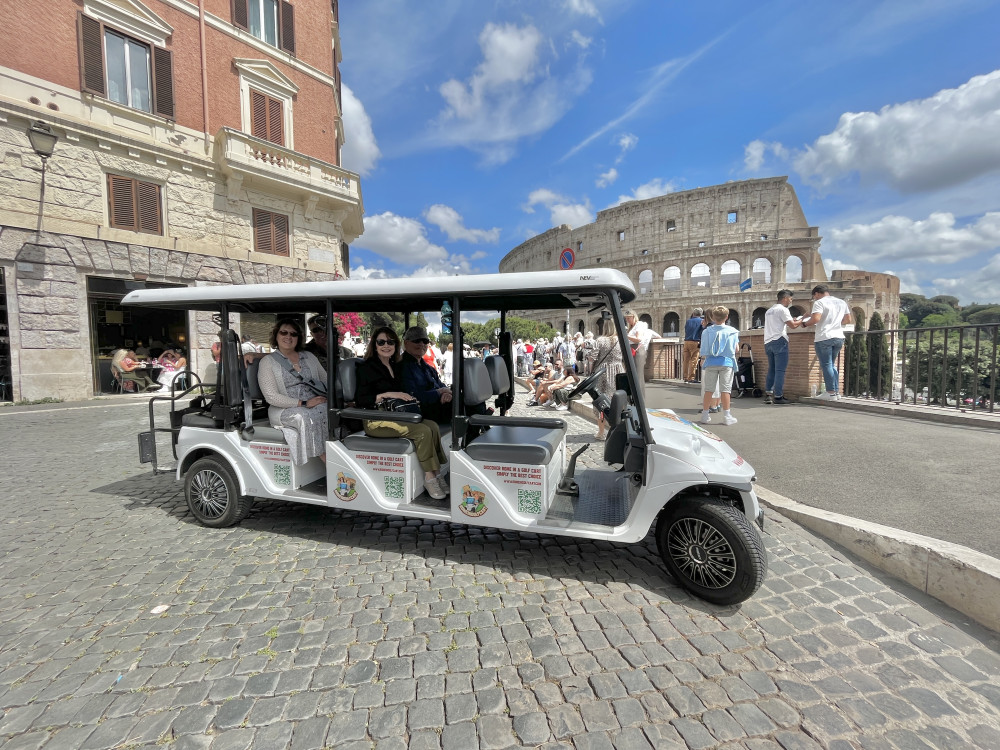 Rome 6-Hr Private Golf Cart Tour with Hotel Pickup