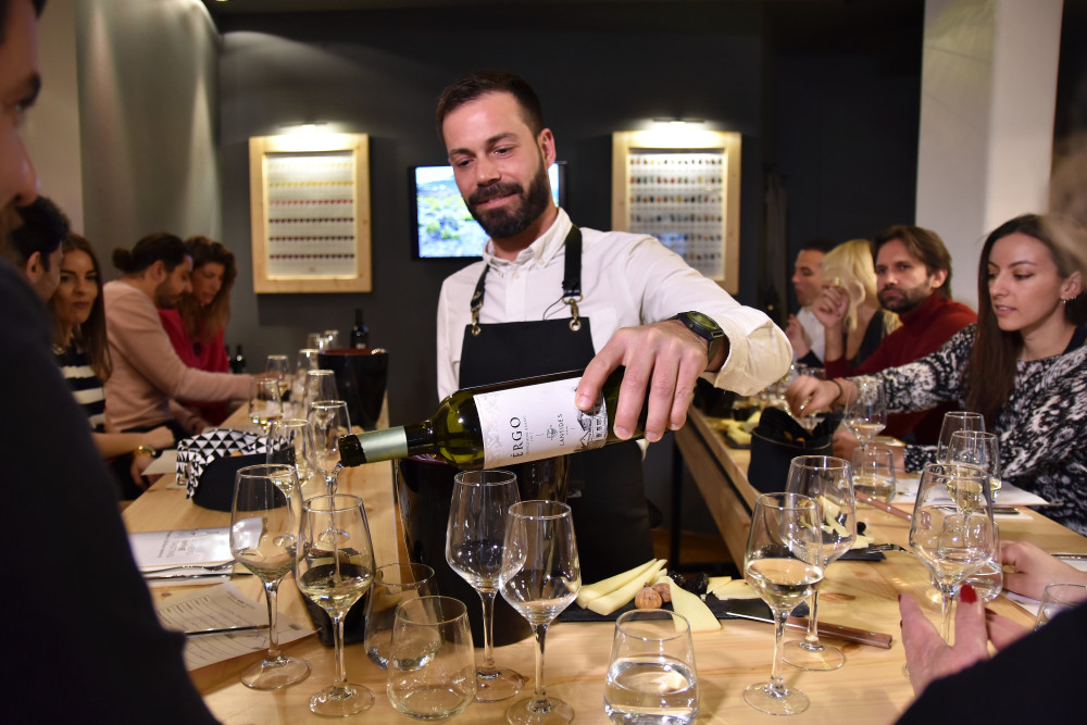 White Wine Tasting with Olives and Cheese