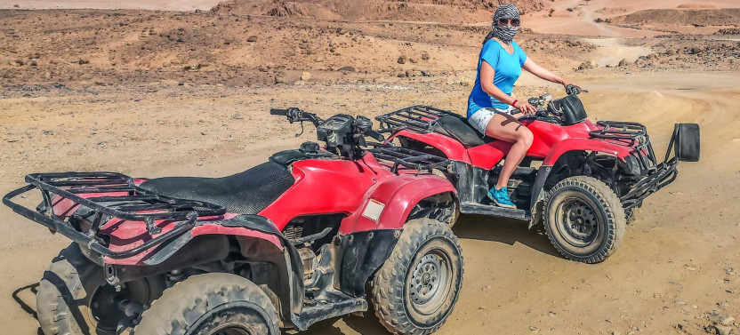 Small Group Sunset Safari Experience by ATV Quad W/Transfer-Sharm El Sheikh