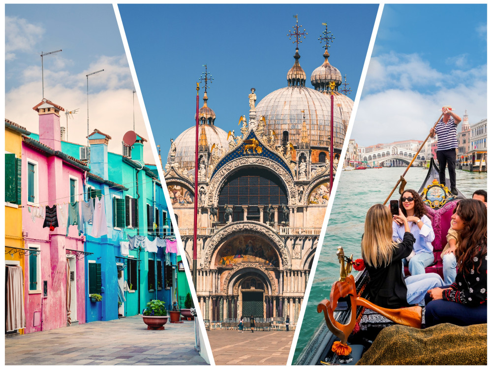St. Mark's, Doge's Palace, Gondola Ride, and Murano & Burano Island Tour