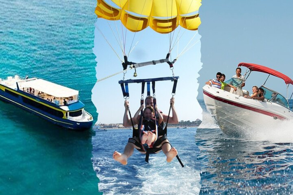 Semi-Submarine Tour, Parasailing & Turkish Bath in Hurghada