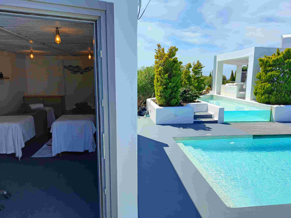 Santorini Departure Day Couples Spa Package with Pool Access