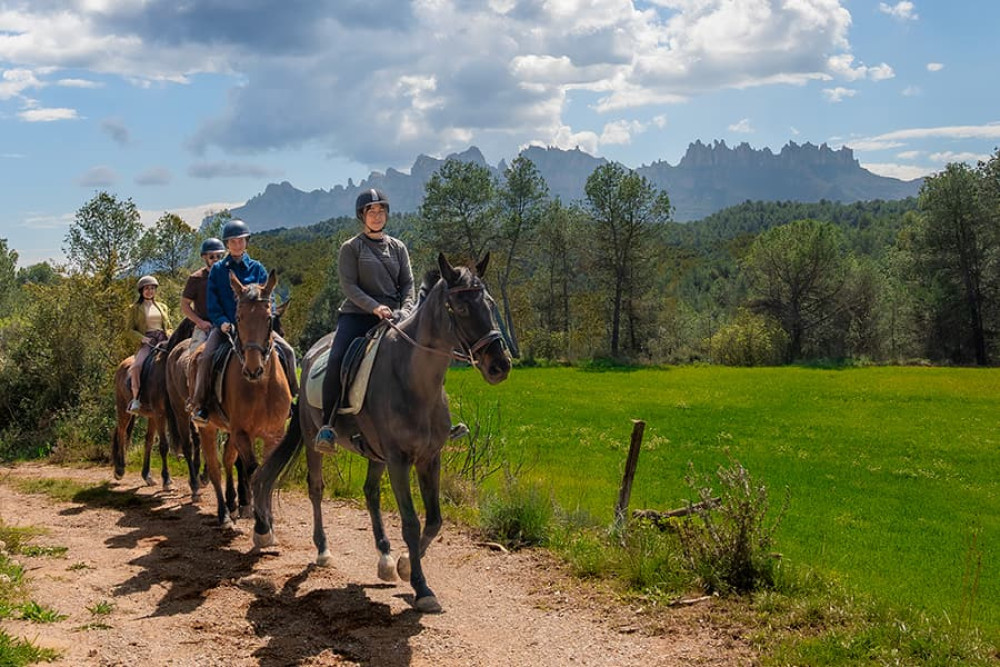 From Barcelona: Small Group Horseback Tour in Montserrat National Park