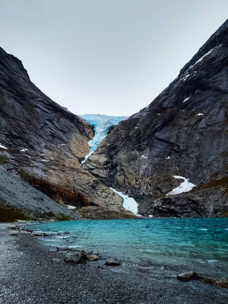 Spectacular Briksdal Glacier from Olden