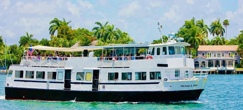 Top Rated Miami Night Skyline Cruise with Open Bar