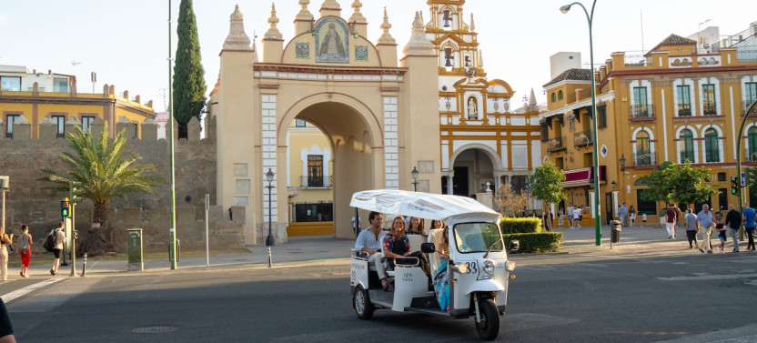 Seville Expert Tour in Private Eco Tuk Tuk