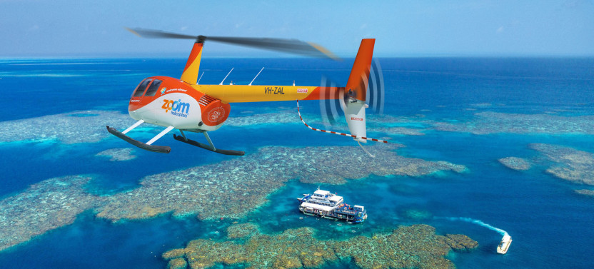 Moore Reef Full Day Tour + 10 Minute Scenic Helicopter Flight
