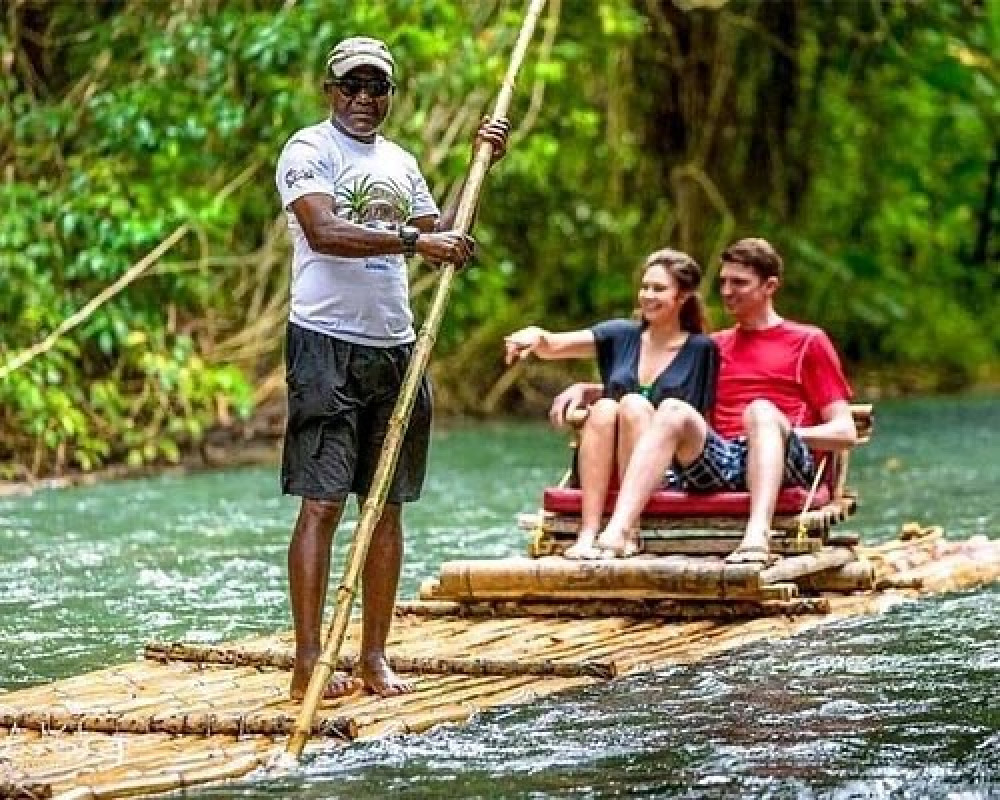 Blue Hole, Rafting, and Local Shopping with Lunch from Ocho Rios
