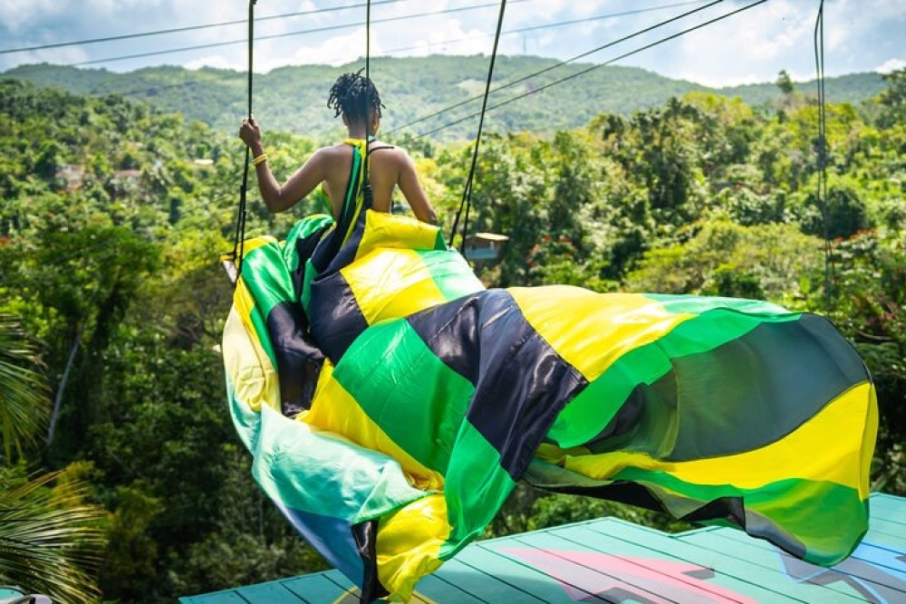 Flying Dress and Swing Photo Shoot from Ocho Rios