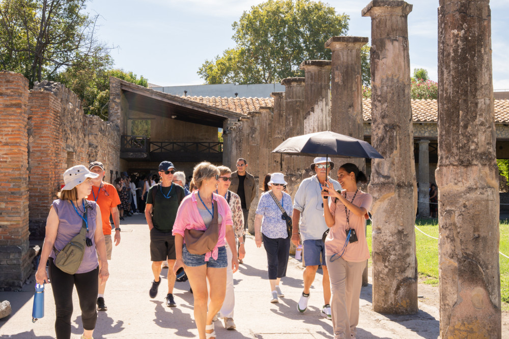 Small Group: Minivan Trip from Rome to Pompeii Tour & Lunch in Sorrento