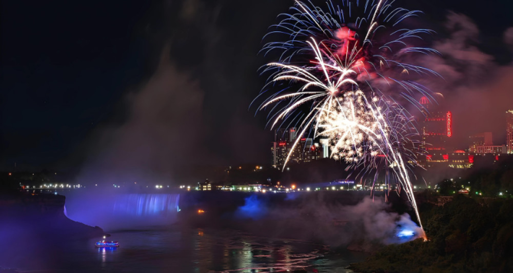 Night on Niagara with Power Station Light Show