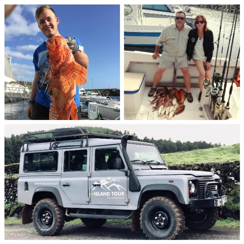 Land & Ocean Fishing + Jeep tour with outdoor Lunch