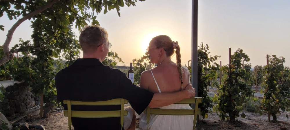 Santorini Private Sunset Wine Tour with 3 Top Wineries & Caldera Views