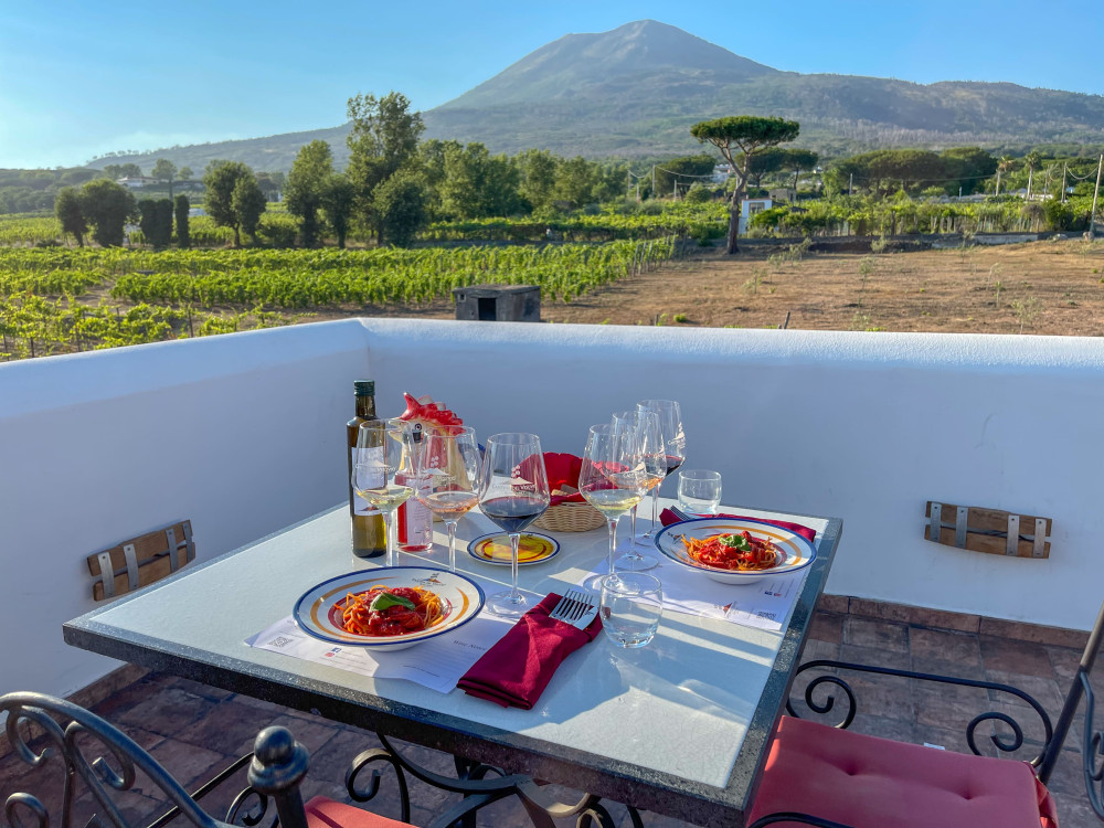 Vesuvius Wine Tasting & Traditional Italian Lunch at a Family-Owned Winery